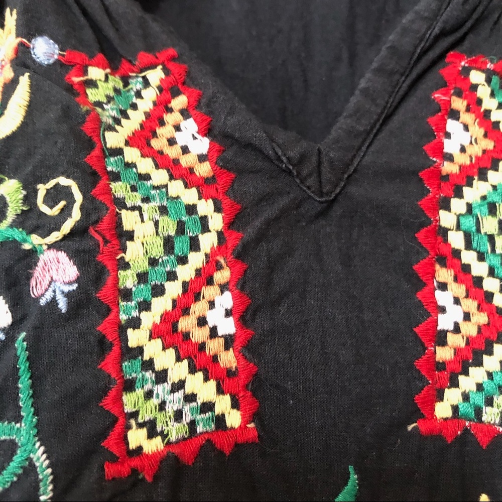 VTG 1930s Style Embroidered Peasant Dress - Picture 5 of 9